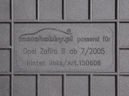 Opel Zafira B 2005-2011 DYWANIKI GUMOWE DEDYKOWANE na Arena.pl