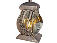 ZNICZ ZNICZE LAMPION NA GRÓB NPL METALIZA GRAFIT+ŚWIECA LED