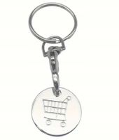 Brelok do kluczy Żeton Sklepowy do wóżka Supermarket Moneta Gadżet Srebrny