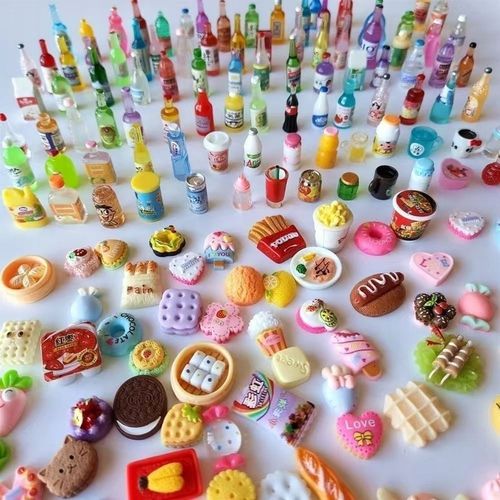 100 SZTUK MINI JEDZENIE UROCZE AKCESORIA DLA DZIECI URODZINOWYCH na Arena.pl