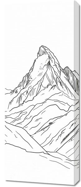 Obraz 40x100cm Górski Szkic zdjęcie 1