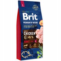 Sucha karma dla psa Brit Premium by Nature Adult L kurczak 15 kg