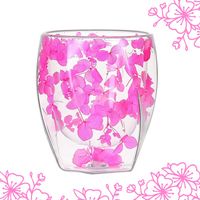 szklanka termiczna z hortensją w środku róż z bielą 250 ml 1szt szk90