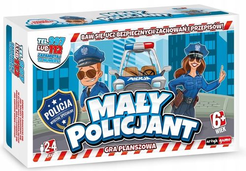Gra planszowa dla dzieci planszówka MAŁY POLICJANT uczy zachowań wersja PL na Arena.pl