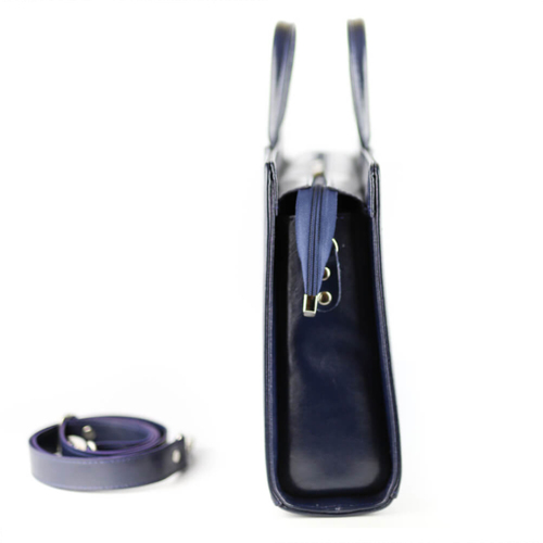 512 Damski skórzany kuferek mały - granat KEMER na Arena.pl