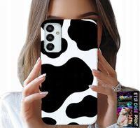 ETUI DO SAMSUNG GALAXY M13 4G - CZARNO - BIAŁE ŁATY KROWA, MODNE WZORY