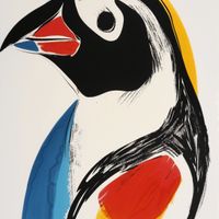 Plakat 40x40cm Portret Ptaka