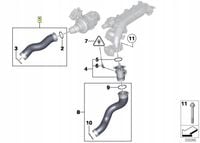 OE BMW PRZEWÓD INTERCOOLERA TURBINY F10 F11 F07 20D 11617810614