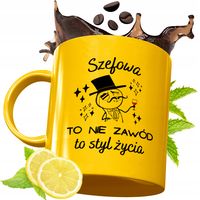 Złoty Kubek Premium Dla Szefowej Prezent Z Nadrukiem Ze Zdjęciem