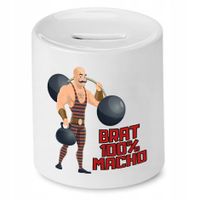 Skarbonka Dla Brata Sto Procent Macho Prezent Z Nadrukiem Ze Zdjęciem