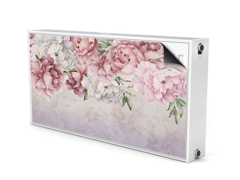 Mata MAGNETYCZNA Grzejnika PIWONIE Kwiaty Natura 80cm x 60cm zdjęcie 2