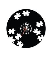 Zegar ścienny z płyty winylowej Puzzle 5.7