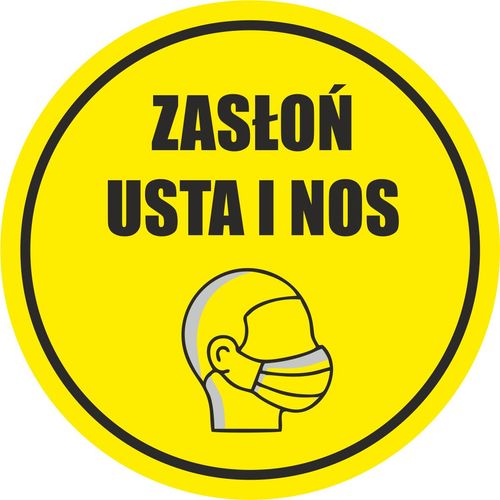 NAKLEJKA ostrzegawcza ZACHOWAJ DYSTANS ODLEGŁOŚĆ na Arena.pl