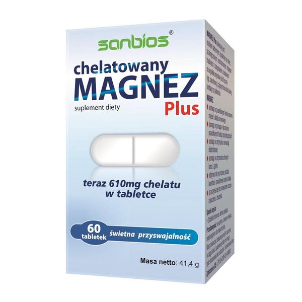 Magnez Plus 60tab - SANBIOS zdjęcie 1