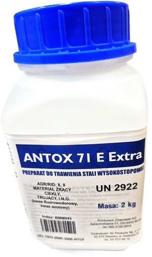 Antox 71E Extra - Pasta trawiąca do stali nierdzewnej 2 kg na Arena.pl