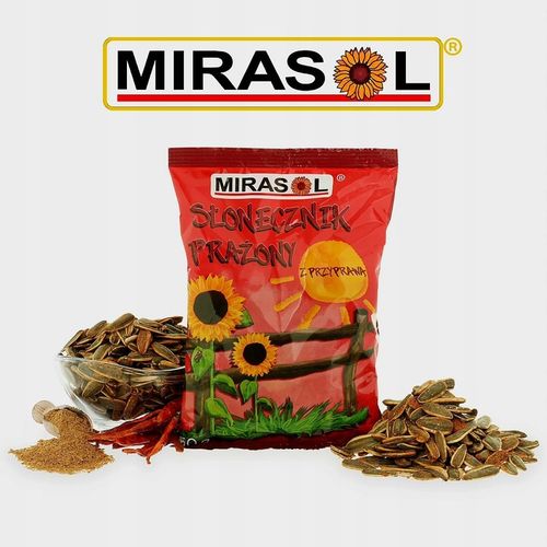 SŁONECZNIK PRAŻONY 150g Z PRZYPRAWĄ MIRASOL DUŻE ZIARNO na Arena.pl