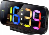Zegar elektroniczny cyfrowy LED HD ścienny stołowy biurkowy budzik lusterko