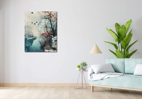 Obraz 70x90cm Zimowy Brzask Ptaków na Arena.pl