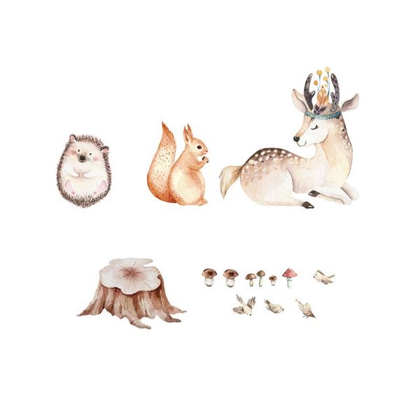 Naklejki Jeleń Jeż Wiewiórka DK319 L zdjęcie 2