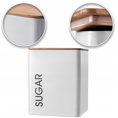 POJEMNIK Z POKRYWKĄ PUDEŁKO BIAŁE NA CUKIER na Arena.pl