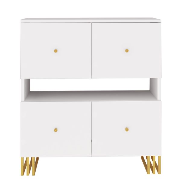 REGAŁ KOMODA KLARA 90 CM BIAŁY MAT nogi metal salon sypialnia zdjęcie 9