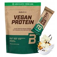 BIOTECH VEGAN PROTEIN 500 g BIAŁKO WEGAŃSKIE WEGE + BIOTECH Vegan Bar 50 g