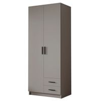 Szafa ADA I 80 cm - pojemna garderoba - KASZMIR+CZARNY