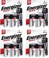 8x ENERGIZER MAX LR14 C Bateria Alkaliczna