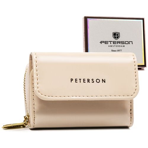elegancki portfel damski z lakierowanej skóry ekologicznej - peterson na Arena.pl