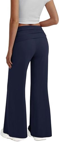 Spodnie damskie szerokie nogawki eleganckie legginsy wysoki stan XL na Arena.pl