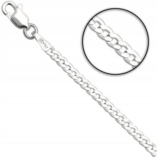 SREBRNY ZESTAW KOMUNIJNY ŁAŃCUSZEK 45CM I MEDALIK na Arena.pl