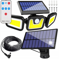 MOCNA LAMPA SOLARNA 171 LED 3w1 CZUJNIK RUCHU ZMIERZCHU OSOBNY PANEL PILOT
