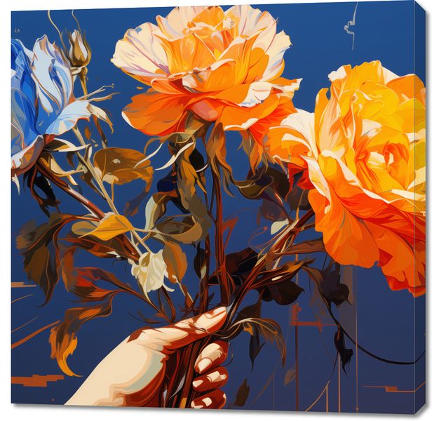 Obraz 100x100cm Żywy Uścisk zdjęcie 1