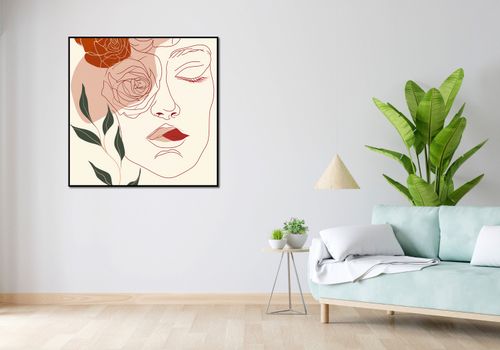 Plakat 100x100cm Beż i Twarz na Arena.pl