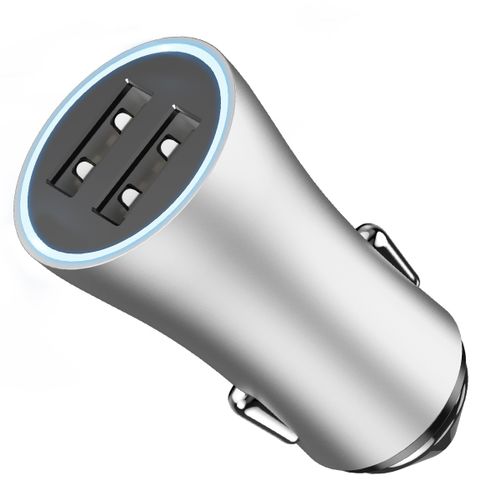 Ładowarka Samochodowa 2xUSB Baseus FastCharge 2.4A srebrny na Arena.pl
