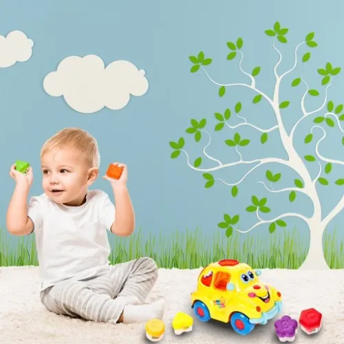 AUTO SORTER SAMOCHÓD Z KLOCKAMI NA BATERIĘ AUTKO WESOŁEK DLA DZIECI KLOCKI na Arena.pl