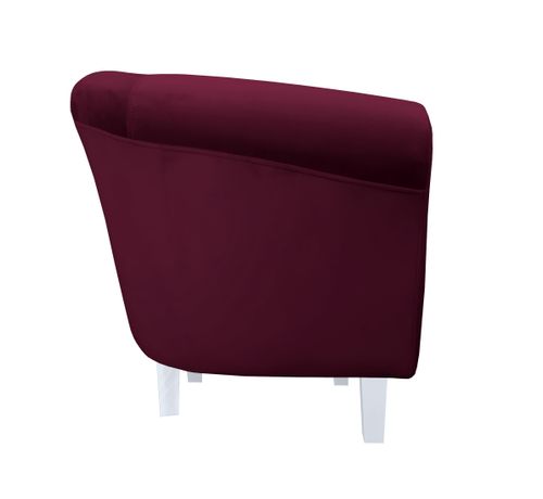 Fotel Milo nogi białe śliwka MG02 na Arena.pl