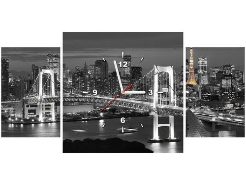 80X40CM ZEGAR ZEGAR ŚCIENNY RAINBOW BRIDGE WANGAN OBRAZ na Arena.pl