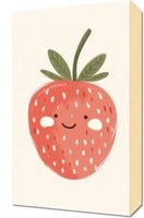 Obraz 30x50cm Wzory dla Dzieci, Dziewczynki i Chłopca - Truskawka