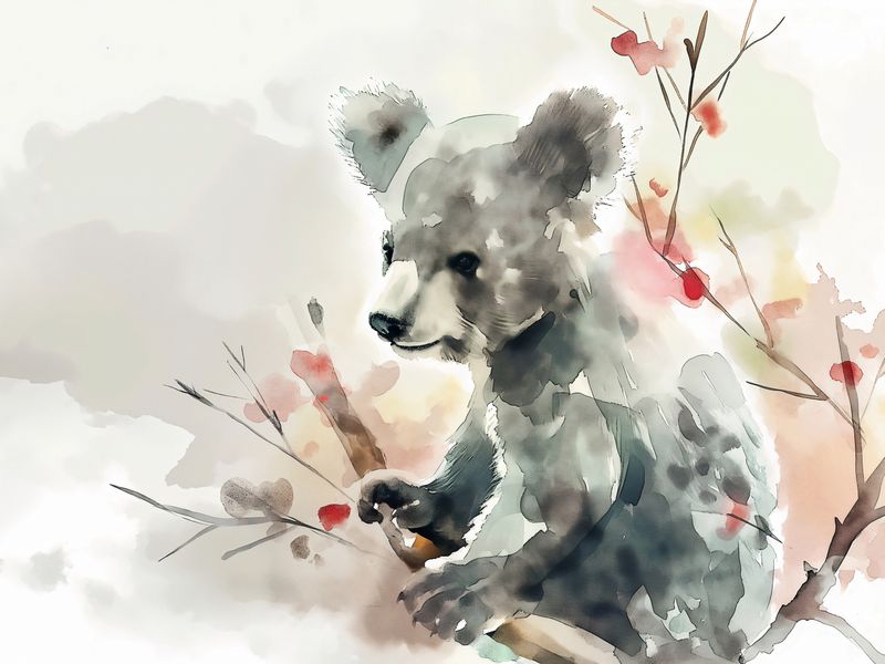 Plakat 80x60cm Akwarelowa Koala zdjęcie 1