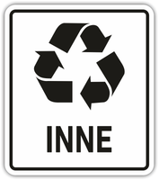 INNE - Naklejka na kosz segregacja śmieci odpadów 15 cm