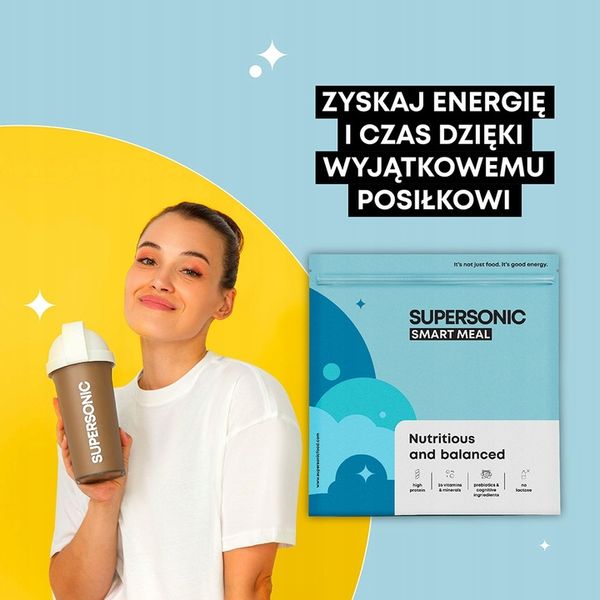 Posiłek SUPERSONIC Smart Meal WPC Zamiennik Posiłku w Proszku + KREM GRATIS zdjęcie 14