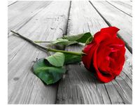 60X50CM RÓŻA DESKACH OBRAZ ŚCIAN DREWNIANE