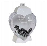 EKSKLUZYWNY ZNICZ SERCE biały personalizowany GRAWER DLA MAMY