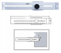 Przymiar kreskowy MLPn zakres pomiaru 250 mm INSIZE (7120-250A)