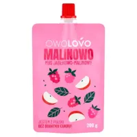 OWOLOVO MUS JABŁKO-MALINA 200G