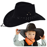 KOWBOJSKI KAPELUSZ DLA DZIECKA DZIECI CZARNY CZAPKA KOWBOJSKA WESTERN - 6