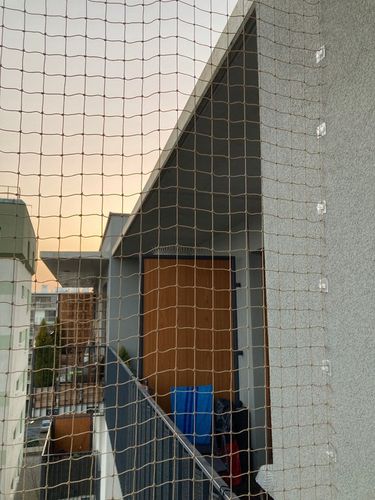 ZESTAW SIATKA NA BALKON DLA KOTA PTAKI GOŁĘBIE 4X3m, OKO 50mm BEZ WIERCENIA na Arena.pl