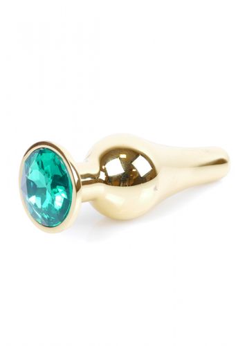 plug jewellery gold butt plug  green na Arena.pl