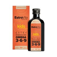 EstroVita Kids Omega 3-6-9 dla dzieci 150 ml o smaku pomarańczowo bananowym